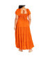 Фото #3 товара Plus Size Ariella Flutter Sleeves Tier Maxi Dress