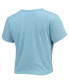 ფოტო #2 პროდუქტის Women's Carolina Blue Distressed North Carolina Tar Heels Core Laurels Cropped T-shirt
