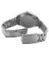 Men's 40mm Silver Face Fluted Bezel Stainless Steel Bracelet Watch