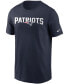 Фото #2 товара Men's Navy New England Patriots Team Wordmark T-shirt