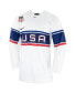 Фото #4 товара Men's White Team USA Hockey 2022 Winter Olympics Collection Jersey