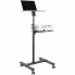 Фото #8 товара StarTech.com Mobile Projector and Laptop Stand/Cart - Heavy Duty Portable Projector Stand (2 Shelves - hold 22lb/10kg each) - Height Adjustable Rolling Presentation Cart w/Lockable Wheels - Multimedia stand - Black - Steel - Projector - 10 kg - 2 shelves