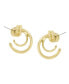 ფოტო #2 პროდუქტის Gold Double Knot Hoop Earrings