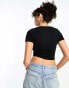 Фото #9 товара ASOS DESIGN Tall fitted crop t-shirt in black