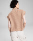 Фото #2 товара Women's Cable-Knit Mock-Neck Sleeveless Sweater