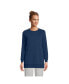 ფოტო #1 პროდუქტის Petite Serious Sweats Crewneck Long Sleeve Sweatshirt Tunic