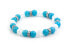 Bead bracelet made of calcite and crystal MINK72 / 18