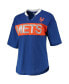 Фото #3 товара Women's Royal, Orange New York Mets Lead Off Notch Neck T-shirt
