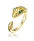 ფოტო #2 პროდუქტის RA 14K Gold Plated Green Cubic Zirconia Modern Ring