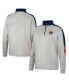 Men's Gray and Navy Auburn Tigers Bushwood Fleece Quarter-Zip Jacket