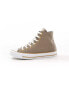 Converse Chuck Taylor All Star Hi twill trainers with gold details in brown