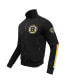 Фото #3 товара Men's Black Boston Bruins Classic Chenille Full-Zip Track Jacket