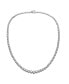 ფოტო #1 პროდუქტის Sterling Silver Cubic Zirconia Graduated-Size Tennis Chain Anniversary Necklace