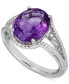 Фото #1 товара Amethyst Oval Swirl Ring (4 ct. t.w.) in Sterling Silver (Also in Sky Blue Topaz & Green Quartz)