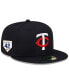Фото #1 товара Men's Navy Minnesota Twins 2023 Jackie Robinson Day 59FIFTY Fitted Hat
