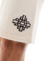 The Couture Club co-ord emblem knitted shorts in off white Белый, S - фото #3