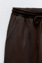 Plush jogger trousers with pleats