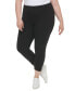 ფოტო #1 პროდუქტის Plus Size Pull-On High Rise Logo Leggings