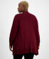 ფოტო #2 პროდუქტის Plus Size Long-Sleeve Open-Front Cardigan