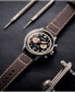 ფოტო #2 პროდუქტის Men's Hawker Hurricane Carey Dual Time Manston Brown Genuine Leather Strap Watch 43mm