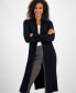 ფოტო #4 პროდუქტის Women's Ribbed Open-Front Side-Slit Duster