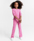 ფოტო #2 პროდუქტის Girls Space-Dyed Side-Ruched Ribbed Top, Created for Macy's