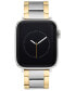 Фото #1 товара Ремешок для часов Vince Camuto модель Silver-Tone and Gold-Tone из нержавеющей стали, совместим с Apple Watch 42мм, 44мм, 45мм, Ultra, Ultra2