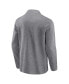 Фото #1 товара Men's Heather Gray Distressed Oregon Ducks Vintage-Like Fleece Quarter-Zip Jacket