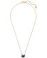 Rose Gold-Tone Crystal Pavé Black Swan 14-7/8" Pendant Necklace