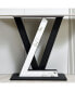 Modern Black/Gold Metal Frame Sintered Stone Console Table