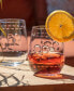 Фото #4 товара Fleur De Lis Stemless Wine Tumbler 17Oz - Set Of 4 Glasses