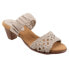 Фото #2 товара Trotters Mae T2314-112 Womens Beige Wide Leather Heeled Sandals Shoes