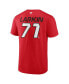 Men's Dylan Larkin Red Detroit Red Wings Authentic Pro Prime Name and Number T-shirt Красный, L - фото #3