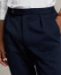 ფოტო #3 პროდუქტის Men's Pleated Double-Knit Suit Trousers