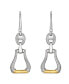 Фото #2 товара Vienna Stirrup Drop Earrings with 18K Gold