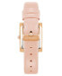 ფოტო #3 პროდუქტის Women's Three-Hand Quartz Blush Genuine Leather Strap Watch, 32mm