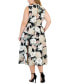 Фото #2 товара Plus Size Jenna Floral Drawstring-Waist Dress