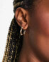 DesignB London bamboo hoop earrings in gold