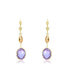 ფოტო #1 პროდუქტის Amethyst and Citrine Drop Dangle Earrings 14K Gold