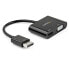 Фото #1 товара DisplayPort to HDMI VGA Adapter - DisplayPort 1.2 HBR2 to HDMI 2.0 (4K 60Hz) or VGA 1080p Converter Dongle - DP to HDMI or VGA Monitor Adapter - Digital Video Display Adapter - DisplayPort - HDMI + VGA (D-Sub) - Male - Female - Straight - Straight