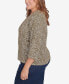 ფოტო #4 პროდუქტის Plus Size Spice It Up Printed 3/4 Sleeve Top