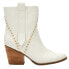 Фото #1 товара COCONUTS by Matisse Ace Studded Pull On Pointed Toe Booties Womens White Casual