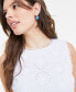 Women's Sleeveless Scallop-Edge Eyelet Shift Dress, Created for Macy's