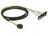 Delock 85685 - Black - Yellow - 1 m - 1 x Mini SAS HD SFF-8643 - 4 x SATA 7 pin - Male/Male