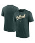 Футболка Nike мужская зеленая "Oakland Athletics" из коллекции Early Work Tri-Blend Performance. Зеленый, S - фото #1