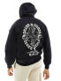 Фото #1 товара ONLY & SONS boxy fit hoodie with tiger back print in black