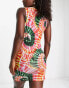 It's Now Cool Premium tie dye pop mini summer beach dress in multi Разноцветный, L - фото #2