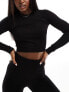 Фото #2 товара ASOS 4505 Icon seamless rib long sleeve crop top