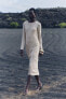 Фото #3 товара Трикотажное платье из смесового льна ZARA