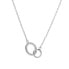 Fashion Silver Necklace Linked Rings AJNA0024